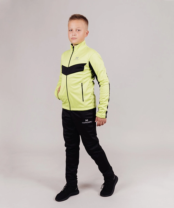 Разминочная куртка Nordski Jr.Base Lime/Black