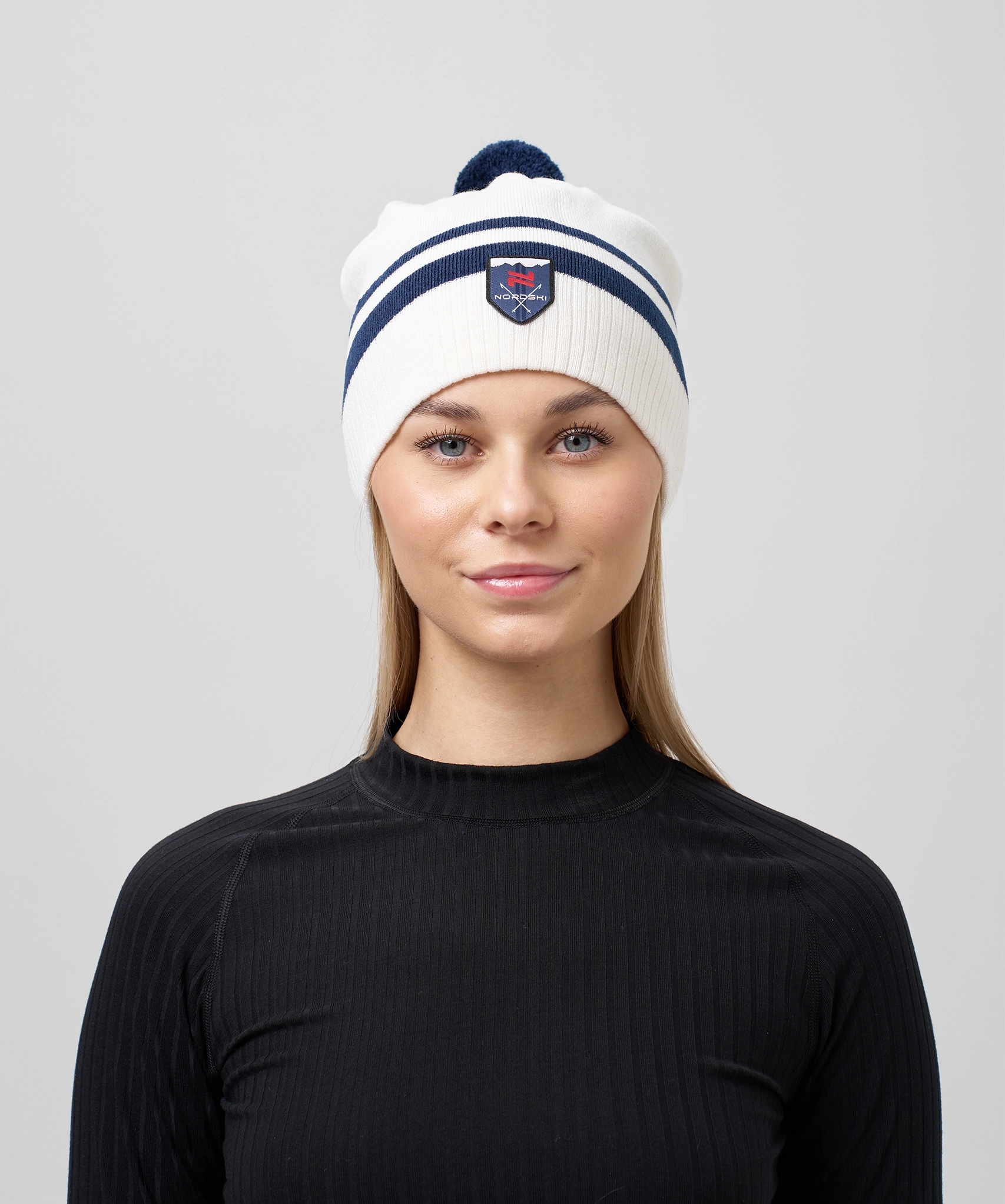 Шапка Nordski Move White/Red/Blue