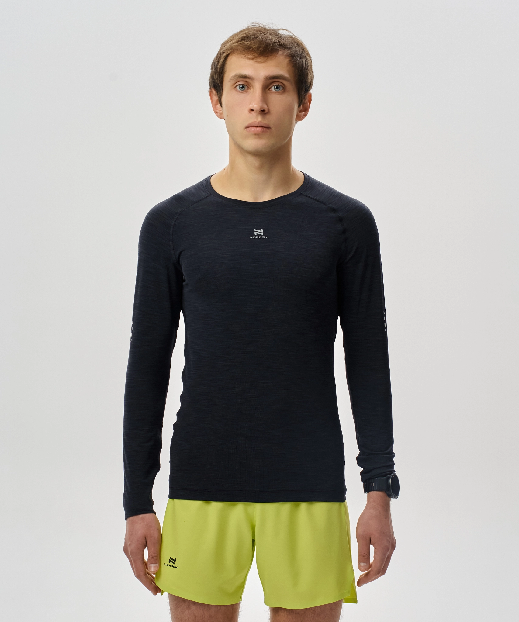 Футболка Nordski Pro Lime с длинным рукавом