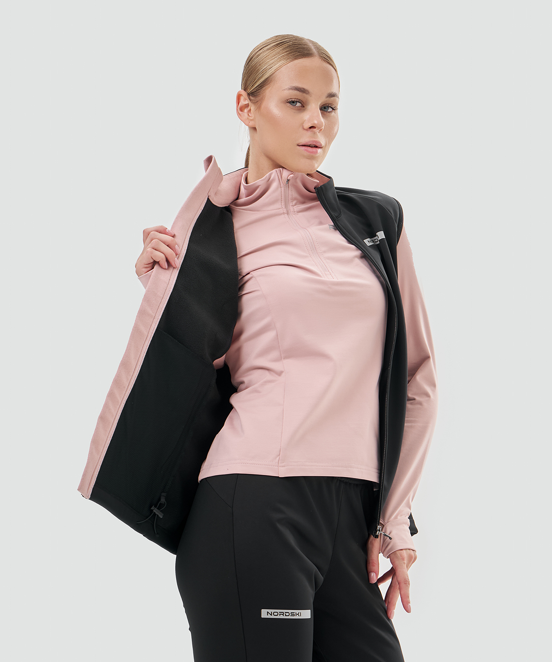 Жилет тренировочный Nordski Core Black/Soft Pink W