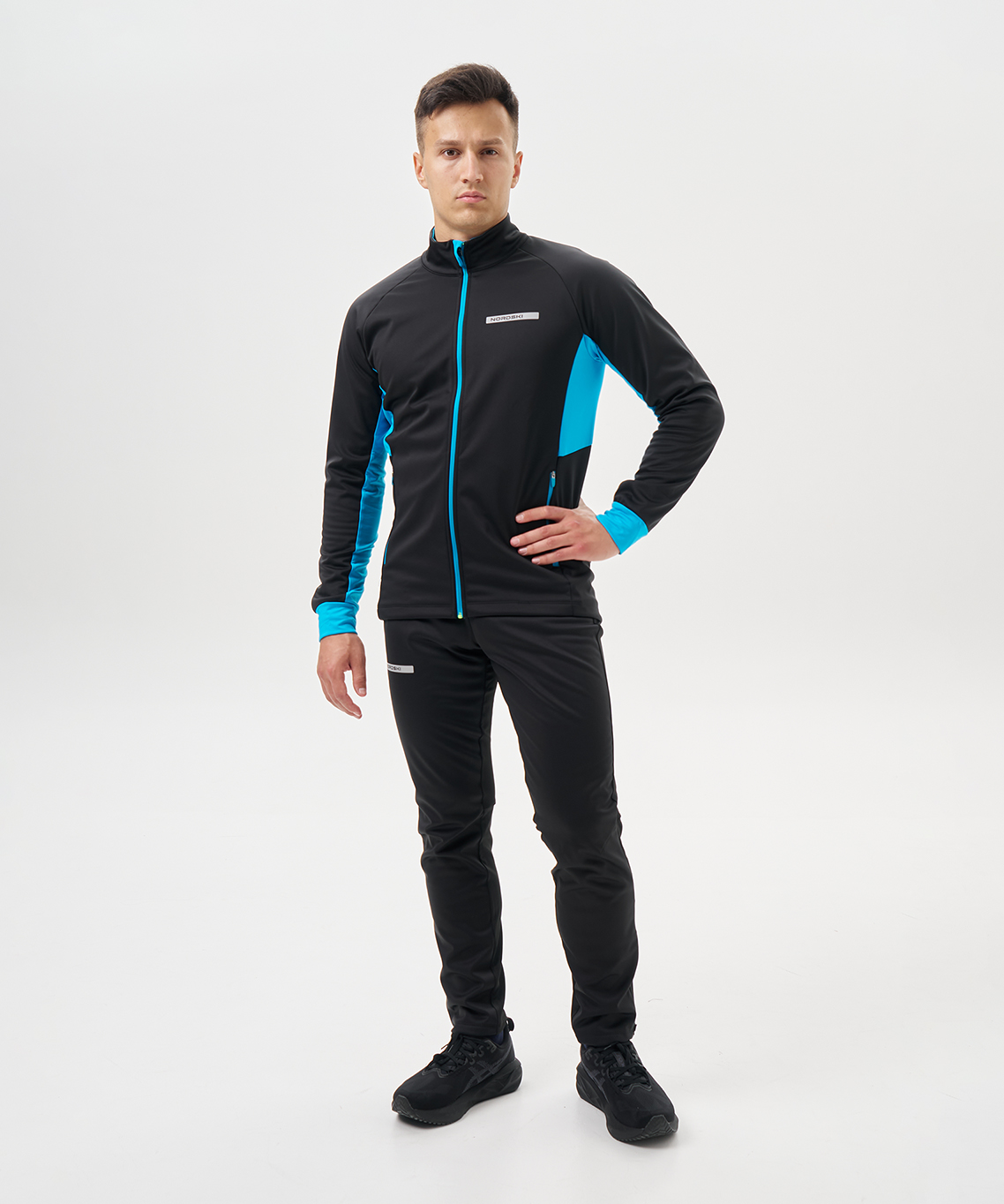 Тренировочная куртка Nordski Core Black/Light Blue