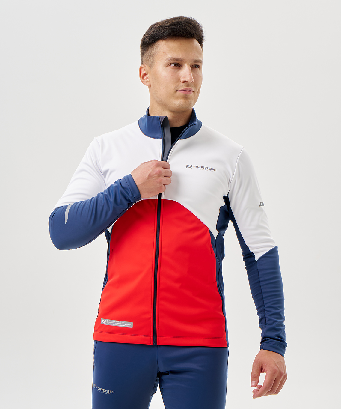 Тренировочная куртка Nordski Pro 2.0 White/Red/Blue