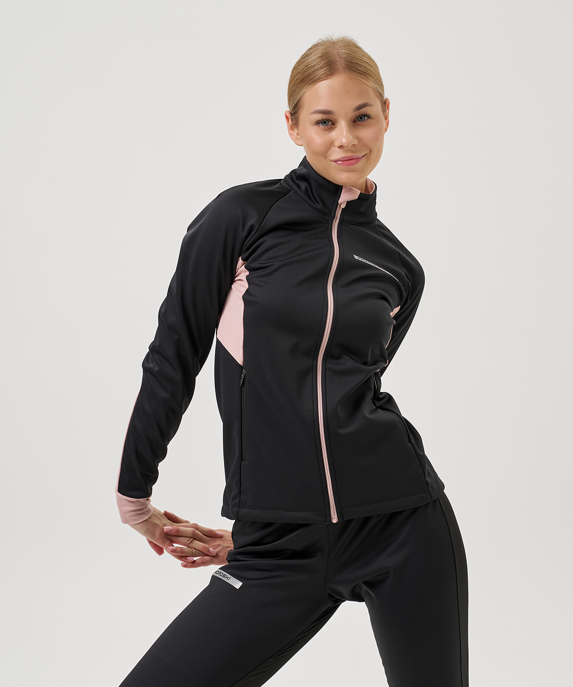 Тренировочная куртка Nordski Core Black/Soft Pink W